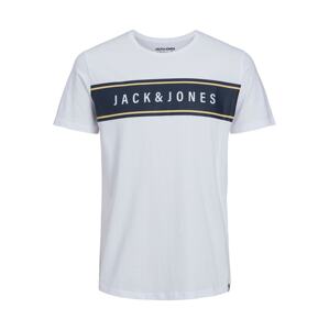 JACK & JONES Tričko 'Mast'  námornícka modrá / žltá / biela