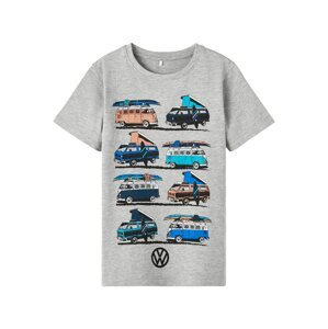 NAME IT Tričko 'Volkswagen'  svetlomodrá / tmavomodrá / svetlohnedá / sivá / petrolejová