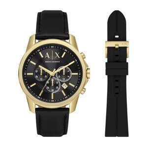 ARMANI EXCHANGE Analógové hodinky  zlatá / čierna