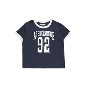 Abercrombie & Fitch Tričko  námornícka modrá / biela