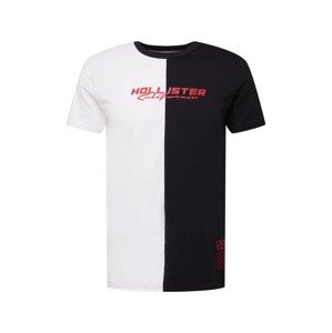 HOLLISTER Tričko 'WHOLESALE'  červená / čierna / biela