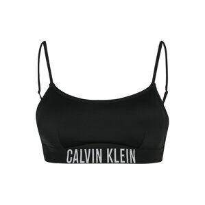 Calvin Klein Swimwear Bikinový top 'Intense power'  čierna / biela