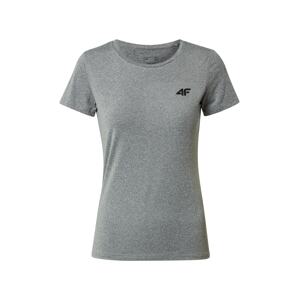4F Funkčné tričko  sivá melírovaná / čierna