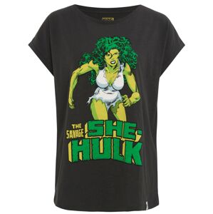 Recovered Tričko 'She Hulk'  citrónová / zelená / čierna / biela