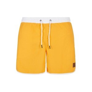 Urban Classics Plavecké šortky 'Retro'  zlatá žltá / biela