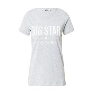 Big Star Tričko 'BRUNONA'  sivá melírovaná / biela