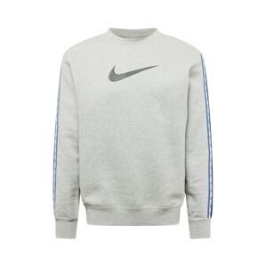 Nike Sportswear Mikina  modrá / sivá melírovaná / biela