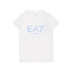 EA7 Emporio Armani Tričko  modrá / biela