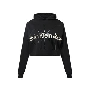 Calvin Klein Jeans Curve Mikina  čierna / biela