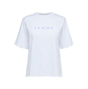 Selected Femme Curve Tričko 'Vilja'  svetlomodrá / biela