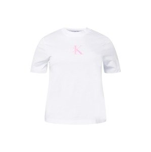 Calvin Klein Jeans Curve Tričko  svetloružová / biela