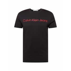 Calvin Klein Jeans Tričko  červená / čierna