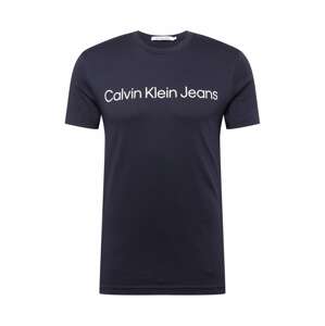 Calvin Klein Jeans Tričko  námornícka modrá / biela
