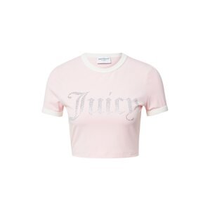 Juicy Couture White Label Tričko  svetloružová / strieborná / biela