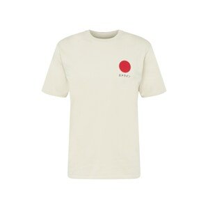 EDWIN Tričko 'JAPANESE SUN'  kamenná / červená / čierna