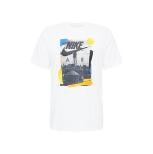 Nike Sportswear Tričko  modrá / žltá / grafitová / biela