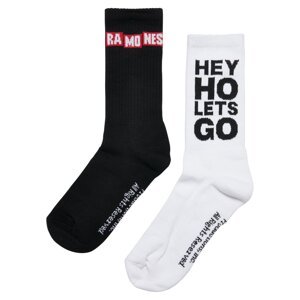 Merchcode Ponožky 'Ramones'  červená / čierna / biela