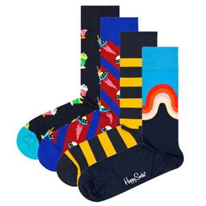 Happy Socks Ponožky  svetlomodrá / žltá / červená / čierna