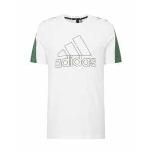 ADIDAS SPORTSWEAR Funkčné tričko  zelená / biela