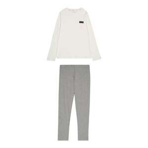 Calvin Klein Underwear Pyžamo  sivá melírovaná / biela