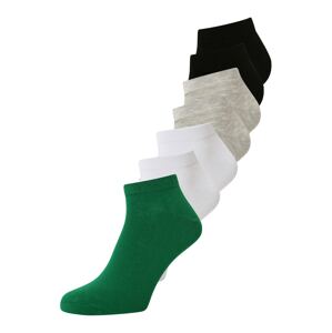 JACK & JONES Ponožky 'PARKER'  béžová melírovaná / trávovo zelená / čierna / šedobiela