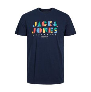 JACK & JONES Tričko 'PALETTE'  námornícka modrá / zmiešané farby