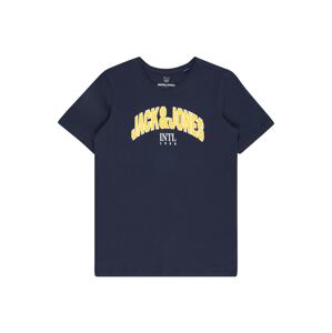 Jack & Jones Junior Tričko  námornícka modrá / žltá / biela