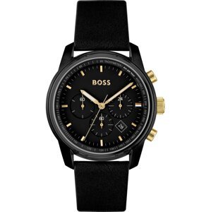 BOSS Black Analógové hodinky  zlatá / čierna / biela