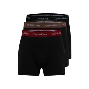 Calvin Klein Underwear Boxerky  hnedá / vínovo červená / čierna / biela