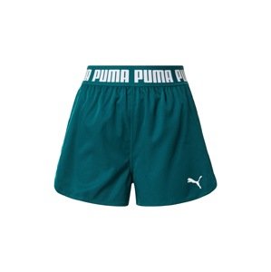 PUMA Športové nohavice  smaragdová / biela