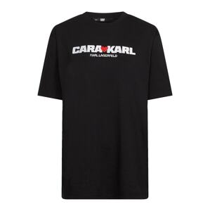 KARL LAGERFELD x CARA DELEVINGNE Tričko  čierna