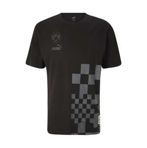 PUMA Funkčné tričko 'Borussia Dortmund'  sivá / čierna / biela