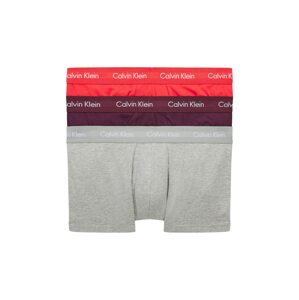 Calvin Klein Underwear Boxerky  sivá melírovaná / farba lesného ovocia / svetločervená / biela
