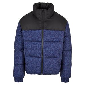 Urban Classics Zimná bunda  indigo / modrosivá / čierna