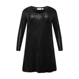 EVOKED Šaty 'Glitta'  čierna / strieborná