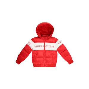 GUESS Funkčná bunda  ohnivo červená / biela