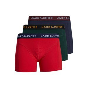 Jack & Jones Plus Boxerky 'Cedric'  tmavomodrá / zelená / červená
