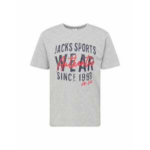 Jack's Tričko  sivá melírovaná / červená / čierna