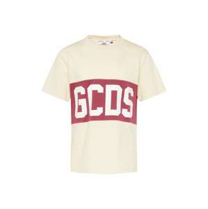 GCDS Tričko  krémová / bordová / biela