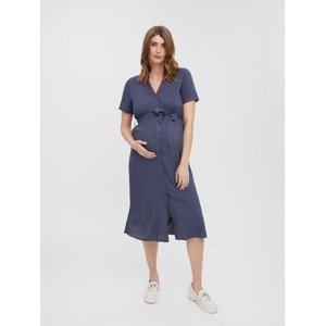 Vero Moda Maternity Košeľové šaty 'VICA'  modrá