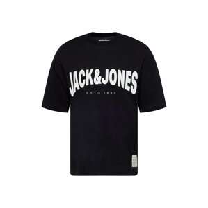 JACK & JONES Tričko 'ARCH'  čierna / biela