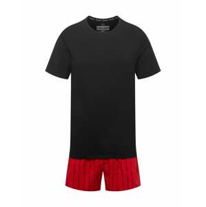 Calvin Klein Underwear Krátke pyžamo  ohnivo červená / čierna