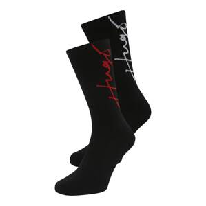 BOSS Black Ponožky  svetlosivá / červená / čierna
