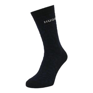 BOSS Black Ponožky 'QS Rib Lurex CC'  tmavomodrá / červená / čierna