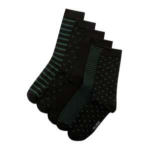 Pull&Bear Ponožky  smaragdová / čierna