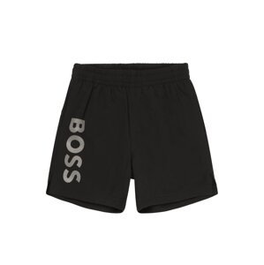BOSS Kidswear Nohavice  sivá / čierna