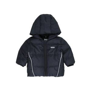 BOSS Kidswear Prechodná bunda  námornícka modrá / biela