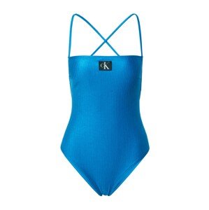 Calvin Klein Swimwear Jednodielne plavky  nebesky modrá / čierna / biela
