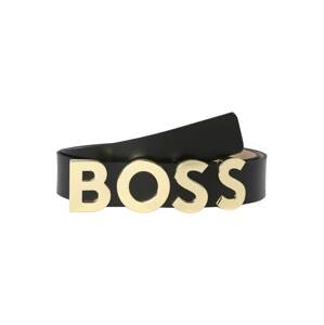 BOSS Black Opasky 'BOSS-Bold Belt 3,5cm'  zlatá / čierna