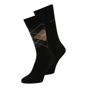 BOSS Black Ponožky 'Argyle'  farba ťavej srsti / grafitová / čierna / biela